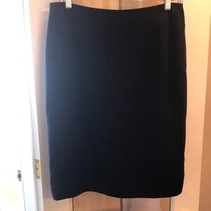 Liz Claiborne Navy Wool-Blend Skirt